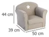 Fauteuil classique pour enfants - coton, couleur foncée Voir les images du produit 5