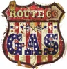 Hermann Schütz Aufkleber Wappen ROUTE 66 GAS Produktbild-Vorschau 1