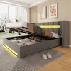 Polsterbett 180x200 cm mit LED, Bettkasten & USB – Samtbett Produktbild-Vorschau 10