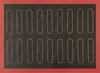 A baking mat with multiple oval-shaped indentations for baking. Podgląd zdjęcia produktu