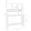vidaXL Schreibtisch mit Regalen Hochglanz-Weiß 110x45x157 Produktbild-Vorschau 6
