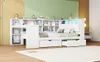 Łóżko z drewnianą platformą w kształcie litery L, 140 x 200 Podgląd zdjęcia produktu 6