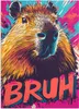 Buntes CAPYBARA-Wandposter. Geschenk für einen Teenager. Produktbild-Vorschau 1