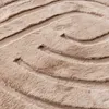 Volero - Hochflor Teppich Rund - Carvy Curves Taupe - Ø 100 Produktbild-Vorschau 5