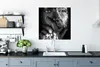 MuchoWow® Poster Weiblich - Silber - Schwarz - Blau 75x75 Produktbild-Vorschau 3