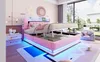 Lit tapissier 180 x 200 cm avec éclairage LED, ports USB et Voir les images du produit 19
