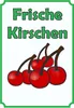 Frische Kirschen Schild Hochkant A6 (105x148mm) Produktbild-Vorschau 1