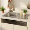 Mucola Küchenspüle Silber Spülbecken Einbau Silberspüle mit Produktbild-Vorschau 4