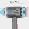 A cutaway view of a hairdryer showing its internal components and airflow. Produktbild-Vorschau