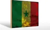 Holzschild Flagge Senegal 30x20cm Flag of Senegal Rost Produktbild-Vorschau 2