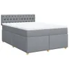 Boxspringbett mit Matratze Hellgrau 140x190 cm Stoff Produktbild-Vorschau 3