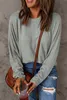 OMG Damen schlicht Patchwork-Pullover mit langen Ärmeln Produktbild-Vorschau 3