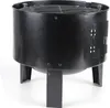 A black barbecue grill with a grate on top and three legs. Podgląd zdjęcia produktu