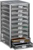 cassettiera relaxdays argento 10024817_55, DIN A4 con 10 Anteprima dell’immagine prodotto 1