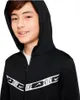 Nike B NSW REPEAT PK FZ HOODIE BLACK/BLACK/WHITE Anteprima dell’immagine prodotto 3