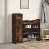 vidaXL Botník kouřový dub 100,5x28x100 cm materiál na bázi Náhled obrázku produktu 3