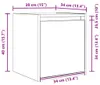 vidaXL Nástěnný noční stolek bílý 38x34x40 cm Náhled obrázku produktu 8