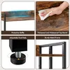A collage of four close-up images showcasing features of a shelf unit. Podgląd zdjęcia produktu
