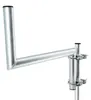 PremiumX Z-Ausleger 50cm Ø 42mm Stahl mit Schellen SAT Mast Produktbild-Vorschau 1