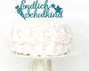 Oblique Unique Endlich Schulkind Torten Topper Glitzernd Produktbild-Vorschau 4