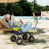 Outsunny Chariot de transport jardin remorque à main Voir les images du produit 4
