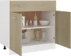 vidaXL Szafka z szufladami dąb sonoma 80x46x81,5 cm płyta Podgląd zdjęcia produktu 3