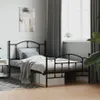 The Living Store Bettgestell mit Kopf- und Fußteil Metall Produktbild-Vorschau 2