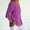 ASKSA - Chemisier en mousseline pour femme, manches 3/4, Voir les images du produit 3