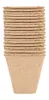A stack of peat pots on a white background. Podgląd zdjęcia produktu