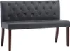 vidaXL Sitzbank 120 cm Grau Wildleder-Optik Produktbild-Vorschau 1