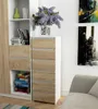 Cassettiera stretta VALESTRA - bianco / rovere sonoma Anteprima dell’immagine prodotto 1