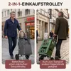 Sekey Klappbar Einkaufstrolley 2 Räder Aluminium, mit 50L Produktbild-Vorschau 2