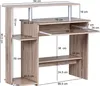 WOHNLING Computertisch Sonoma 94x90,5x48,5 cm Laptop Tisch Produktbild-Vorschau 7