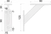 2x sossai FSHR Design Regalträger in Silber 120x120mm Produktbild-Vorschau 4