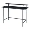 A black desk with a shelf on top, shown against a white background. Náhľad obrázku produktu