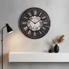 Mucola Wanduhr Dekouhr 33CM Holz Grau Analog Motivuhr Produktbild-Vorschau 1