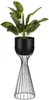 HowHomely | Portafiori - metallo - altezza 56 cm - nero - Anteprima dell’immagine prodotto 1