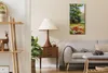 Wandbild Leinwand Bilder mit Uhr 30x60 Malerei Wiese Blumen Produktbild-Vorschau 3