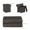 Relaxdays – sedací taburet s opěrkou, VxŠxH: 73x38x38 cm, Náhled obrázku produktu 4