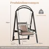 COSTWAY huśtawka zewnętrzna z ramą, huśtawka ogrodowa Podgląd zdjęcia produktu 3
