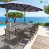 VOUNOT® Doppelsonnenschirm mit kurbel, Marktschirm, 460 x Produktbild-Vorschau 7