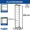 DanDiBo Portabottiglie da parete in metallo nero 240403 Anteprima dell’immagine prodotto 2