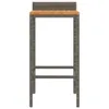 The Living Store Barhocker 4 Stk. Grau Poly Rattan und Produktbild-Vorschau 4