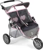 Poussette double tout-terrain, coloris gris et bleu marine Voir les images du produit 1