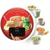 A marketing image showcasing a soup maker with various food and drink items, emphasizing its versatility. Voir les images du produit