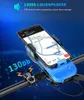 （Black）4-in-1 světlo na kolo s držákem mobilního telefonu - Náhled obrázku produktu 4