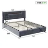 Fortuna Lai hydraulická čalúnená posteľ 140x200cm s LED a Náhľad obrázku produktu 5