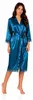 Damen Satin Morgenmantel lang mit Spitze – Kimono Produktbild-Vorschau 1