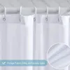 Schmaler Duschvorhang Polyester Weiß Wasserabweisend Produktbild-Vorschau 3