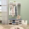 Mondeer Garderobe mit Spiegel Wandgarderobe Produktbild-Vorschau 3